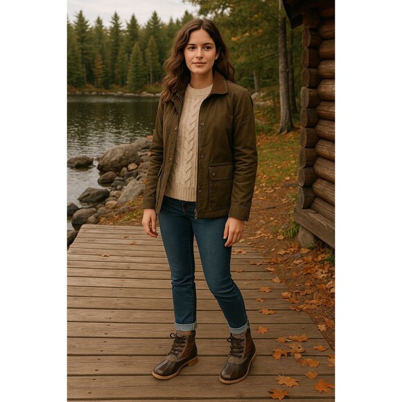 G.H. Bass Duck Boots Women’s 6 Houndstooth Waterproof Winter Rain Snow Boot - Picture 1 of 16